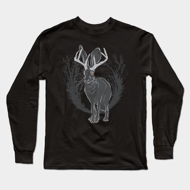 Jackalope Long Sleeve T-Shirt by gennarmstrong